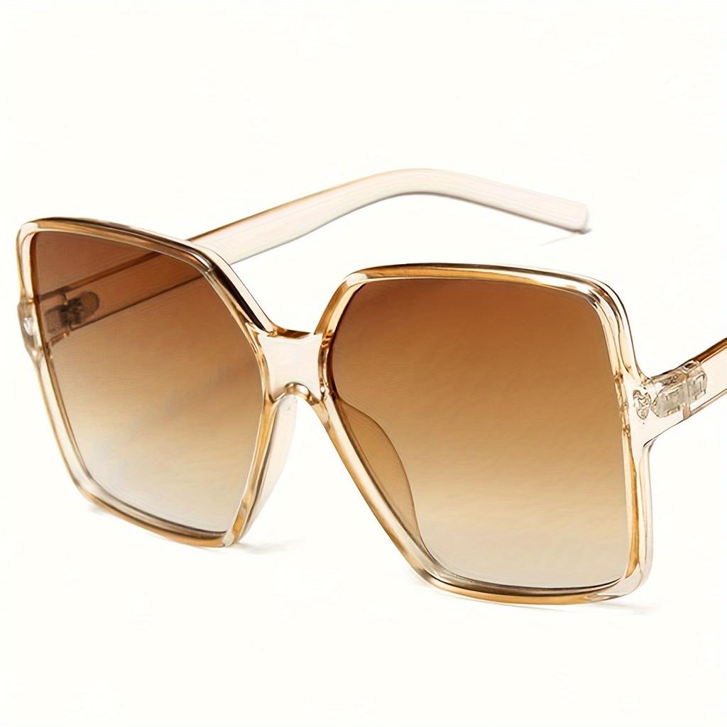 Women's Oversized Square Glasses Fashionable And Versatile Suitable For Casual Occasions Lightweight And Durable Suitable For Gift