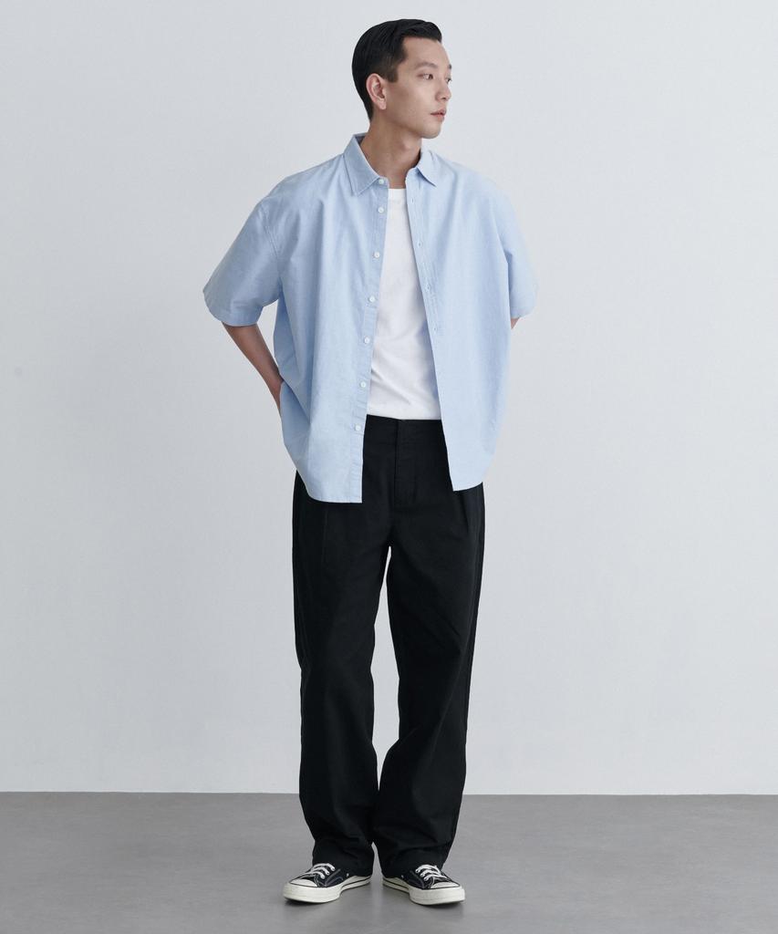 MUSINSA STANDARD Reverse One-Tuck Regular Fit Chino Pants [Black]