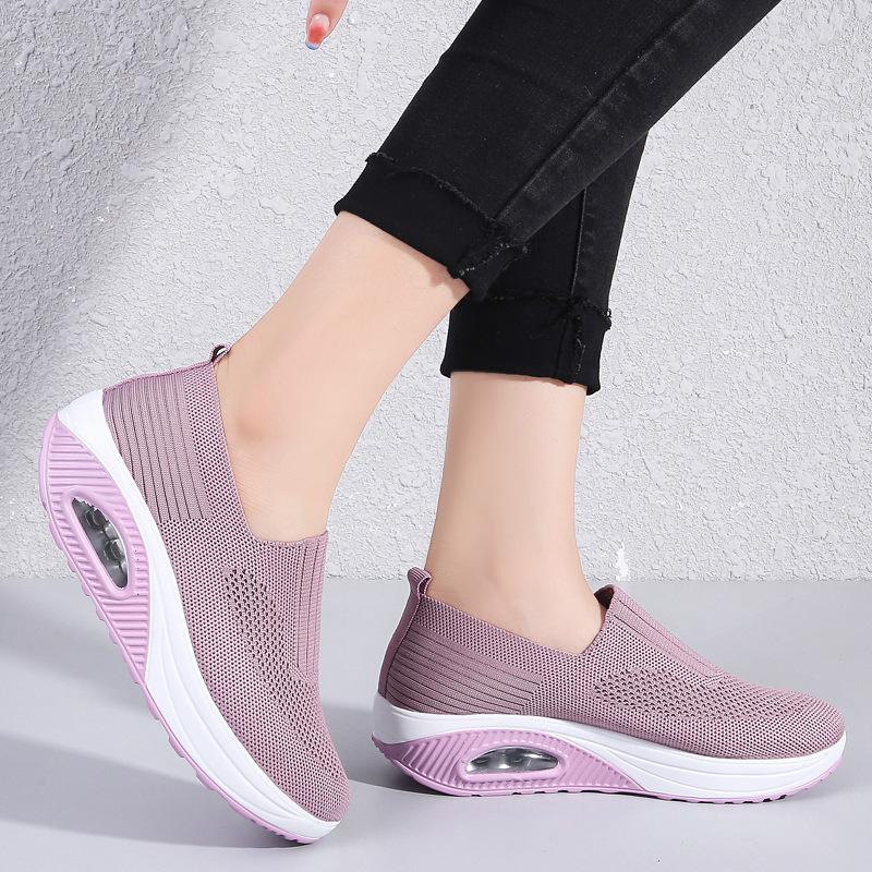 Nuove Scarpe da Donna con Suola Spessa e Cuscino d'Aria, Comode per lo Sport Casual, Traspiranti e con Suola Morbida Intrecciata per Donna