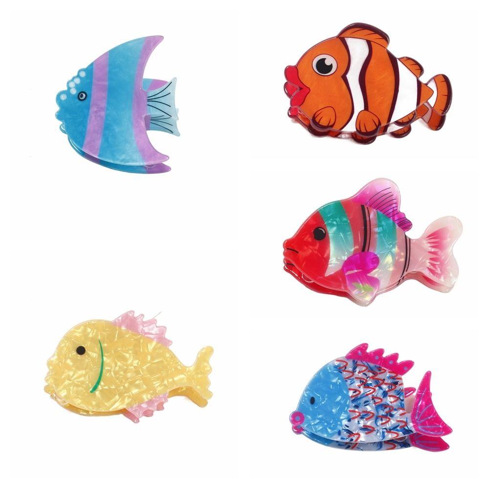 Animal PVC Claw Clip Non-slip Large Shark Clip Cute Fish Hair Claw Daily