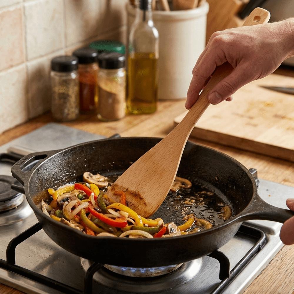 Wide Flat Shovel Head Kitchen Tools Solid Wood Cooking Shovel Cookware Utensil Home Kitchen