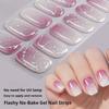 French Gradient Glitter Laser No-bake Gel Nail Stickers UV-Free Gel Nail Stickers