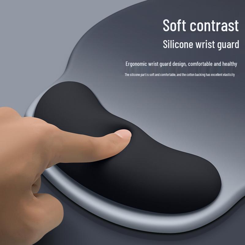 Gradient Mouse Pad with Silicone Wrist Support - Non-Slip Hand Rest for Girls