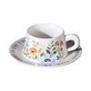 Shangqi Butterfly Orchid Ceramic Coffee Cup & Saucer Set