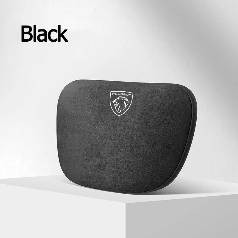 Suede Car Inner Headrest Neck Support Pillow with Strap for Peugeot 308 307 407 208 508 301 406 306 3008 5008 2008 3008 306 207