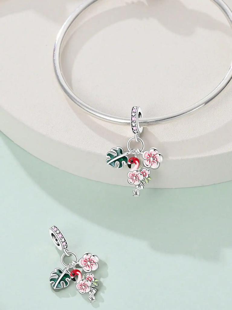 Copper Plated Original Charms Fantasy Unicorn Flamingo Beads Fit Bracelet Women'S Jewelry Gift