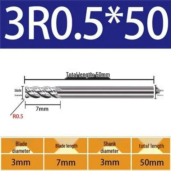 65° Metal Ceramic Flat-Bottom End Mill/Ball Nose End Mill/High-Gloss Mirror Face Mill