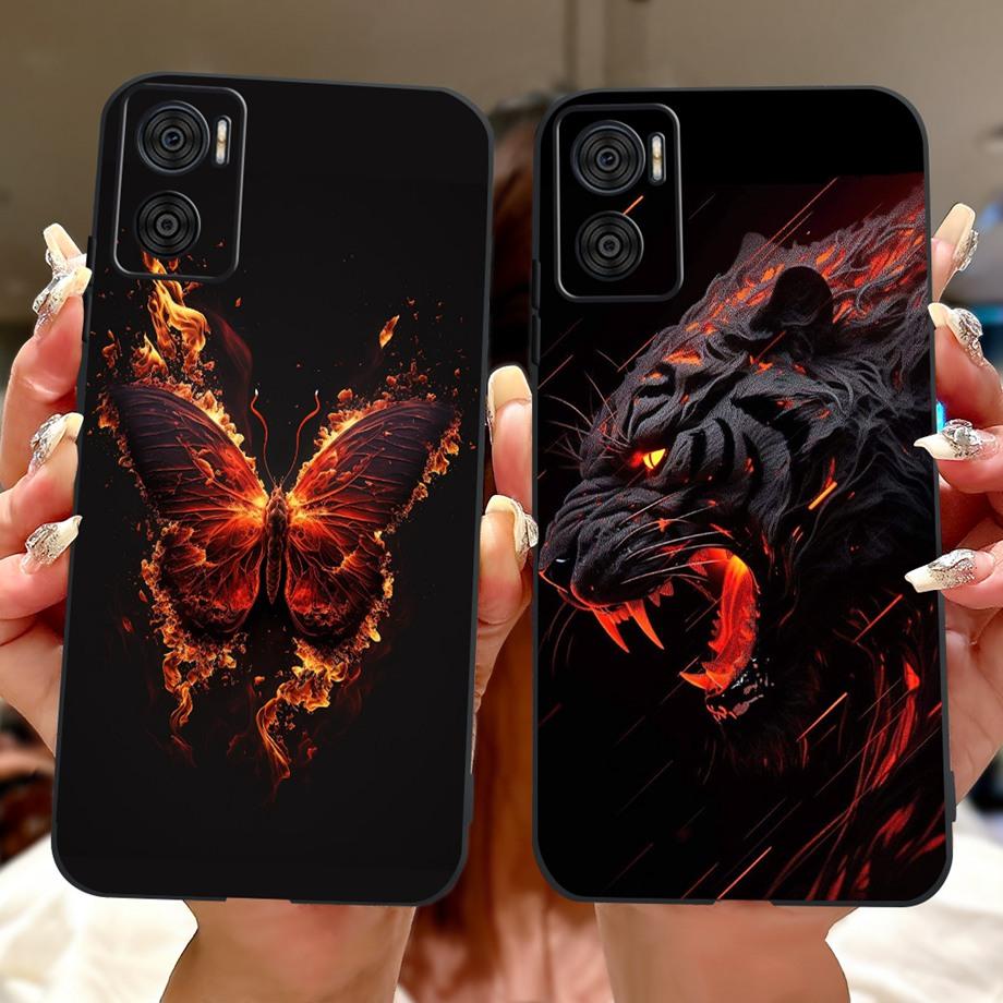 Phone Case For Motorola Moto E22 E22i E22s Motorola E20 E30 E40 E13 E14 Luxury Girly Cartoon Cover Soft Matte Silicone Capa