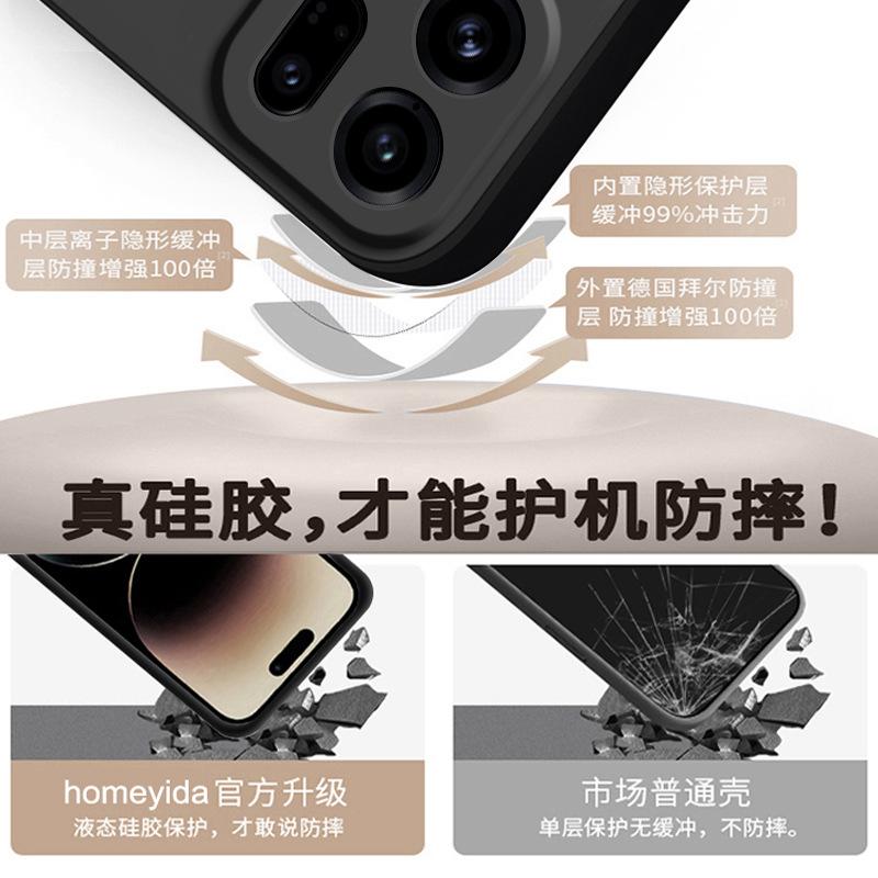 Anwendbar für OPPOFindx1 Handyhülle, neue gerade Kante Flüssigsilikon findx1pro Anti-Drop Schutzhülle, High-End