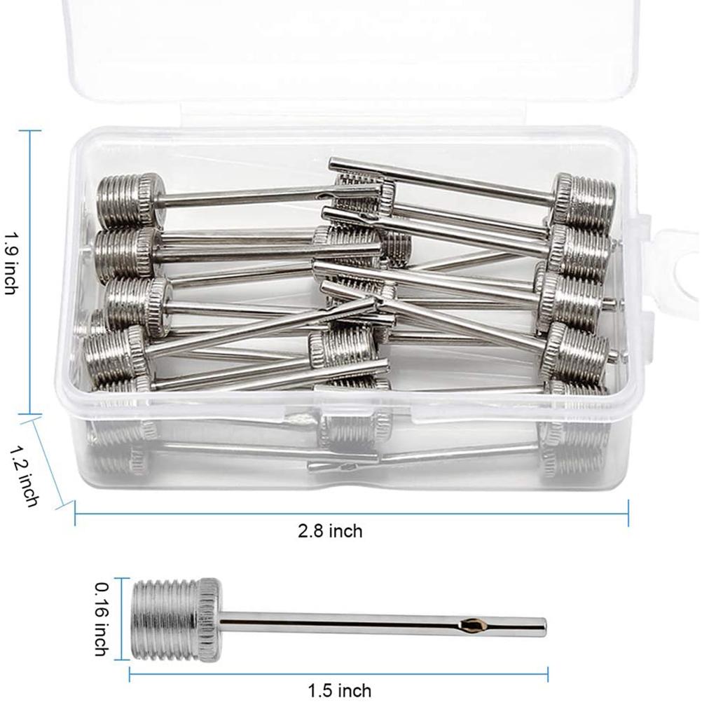 30 pcs Ball Pump Needle with Storage Box Air Inflation Needle for Football Basketball Soccer