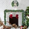 Large Christmas Wreaths For Front Door Artificial Lighted Christmas Wreath With Bow Ribbon Xmas Ball Front Door Wreath