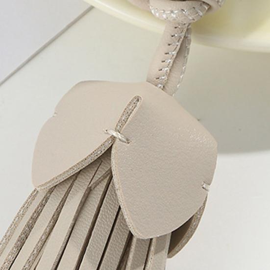 Fusk Läder Tofs Hängande Prydnad DIY Hantverk Tillverkning Vintage Tofs Hänge Väska Plånbok Bil Nyckelring Skolväska Hängande Dekoration