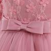 Langärmeliges Blumenmädchen Prinzessin Partykleid