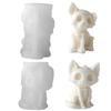 3D Skull Dog Cat Candle Mold Silicone DIY Wax Soap Making Kit Easy Release Reusable Gothic Halloween Home Decor Craft Supply