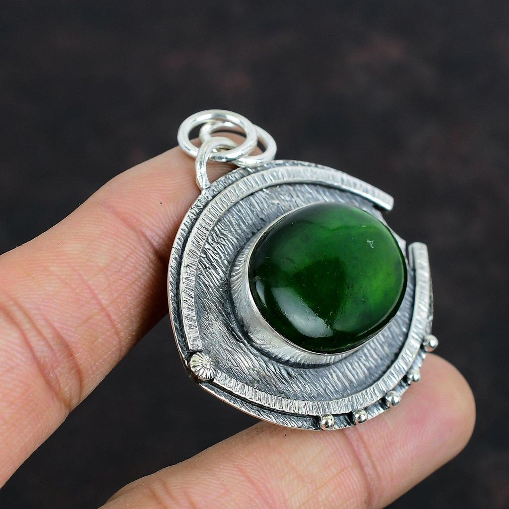 Green Fire Labradorite Gemstone Pendant Decent Jewelry 925 Sterling Silver Pendant Handmade Ethnic Jewelry Gifts For Women Statement Pendant