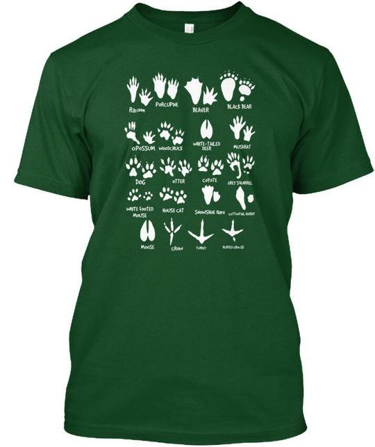 

Cute Animal White Tracks Of The Northeast Usa T-Shirt Made in USA Size S to 5XL 4XL