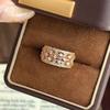 Xiaohongshu Popular Passepartout Old Money Wind Ring, Baguette Full of Diamond Striped Rings, One Piece Is Sent On Behalf of Others.