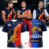 2026 Neues West Coast Eagles AFL T-Shirt Familienpassendes Sternenjäger-T-Shirt Geeignet für den täglichen Gebrauch und das Training