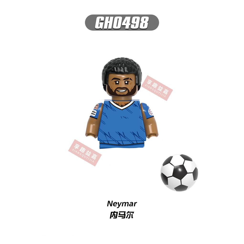 New  Single 4.5CM Soccers Athletics Sportsman Star Building Blocks Cartoon Mini Action Figures Toys For Kids Christmas Gifts