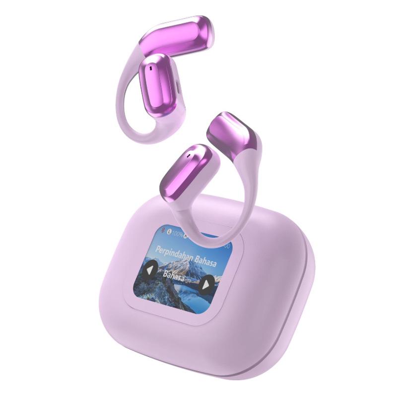 

Bluetooth-наушники-вкладыши с цветным ЖК-экраном и AI-переводом Color Screen + Dual-use Ear-hook