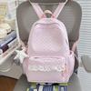 Schoolbag1011 New Schoolbag Women's High-value Star Printing Cute Lace Junior High School Students Large-capacity Korean Backpack