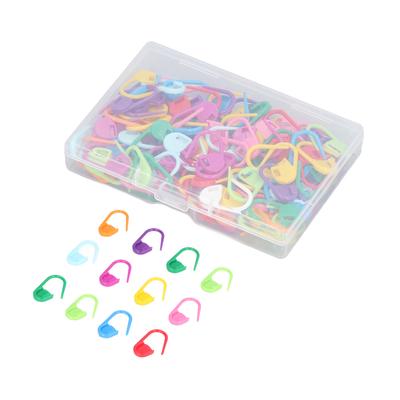 100pcs Stitch Markers Box Packaging Colorful Plastic Material Crochet Locking Markers for Marking Counting