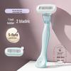 Aloe-Infused Ladies' Manual Razor for Underarms, Legs, and Bikini Area