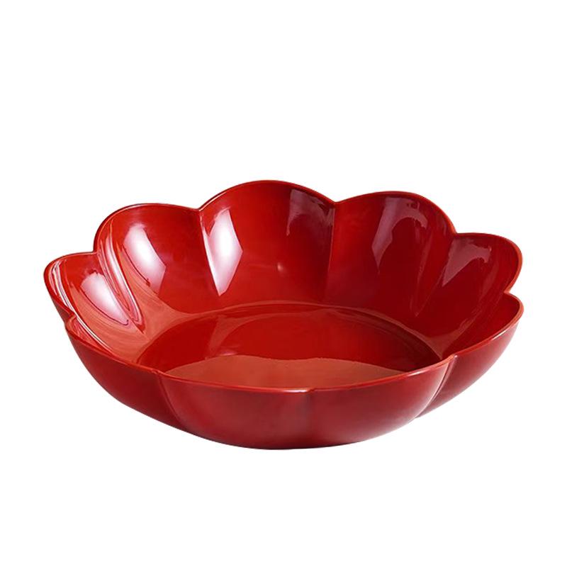 New Year Exquisite Red Fruit and Nut Plate for Home and Weddings