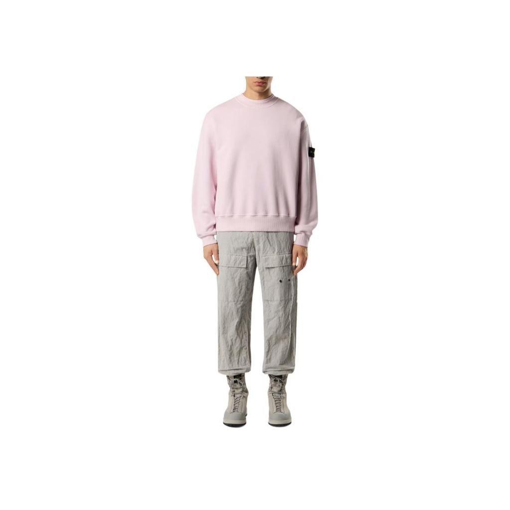 Stone Island Badge Loose Fit Crew Neck Long Sleeve Sweatshirt Men sweatshirt K2S156100021S0210V0080
