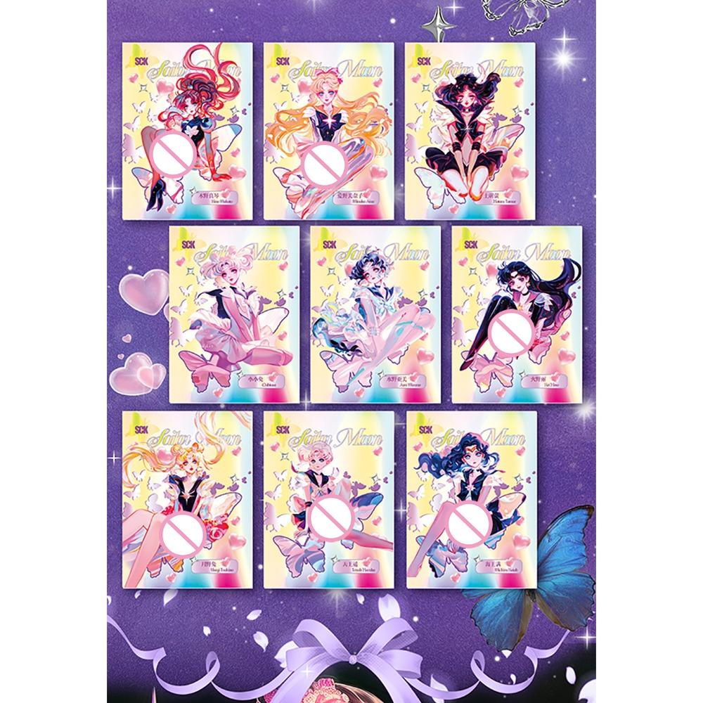 Sailor Moon Collection Cards for Kids Classic Anime Cute and Beautiful Girls Fashion Exquisite Cards Decorative Toys Fun Gifts