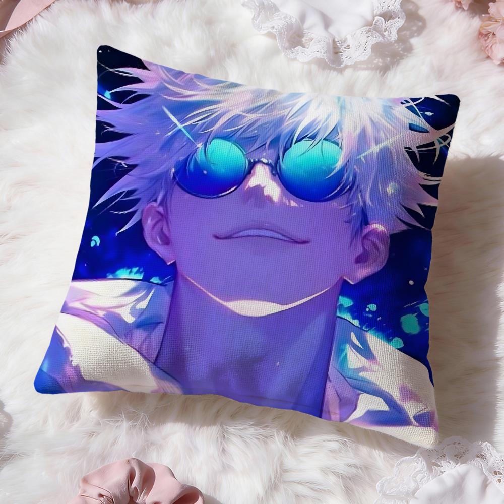 anime j-Jujutsu Kaisen Cushion Cover Premium Comfort Reversible Pillow Cove -Two in One Design for Any Room & Car Interior