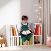 Bibliothèque banc 2 en 1 - HOMCOM - étagère cube 6 compartiments meuble rangement salon - bois - 102x30x61cm - gris