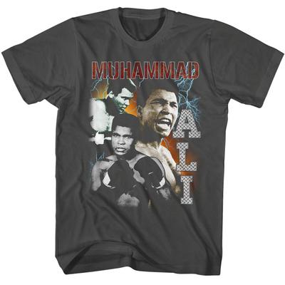 Muhammad Ali Boxing Champ Lightning Bolts Tripple Exposure Men's T Shirt