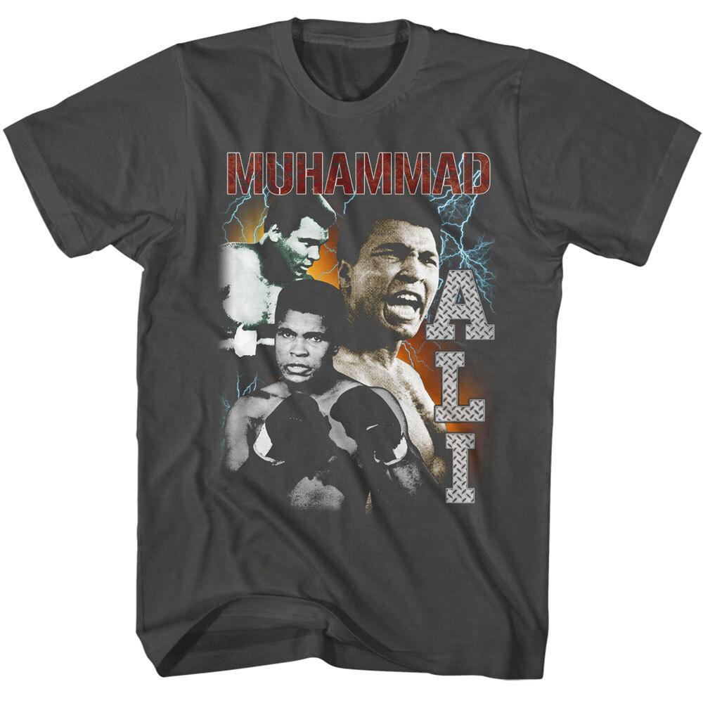 Muhammad Ali Boxing Champ Lightning Bolts Tripple Exposure Men s T Shirt XXXL