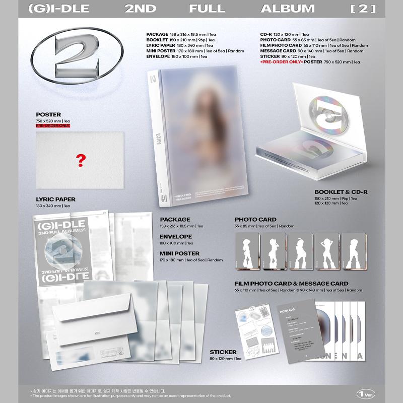 (G)I-DLE The 2nd Album [2] (0 Ver. / 1 Ver. / 2 Ver.)