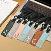 Fashion 26 Letters Key Chain Pu Leather Alphabet Letter Keyring Car Key Accessories Business Key Holder Women Bag Pendant Decor