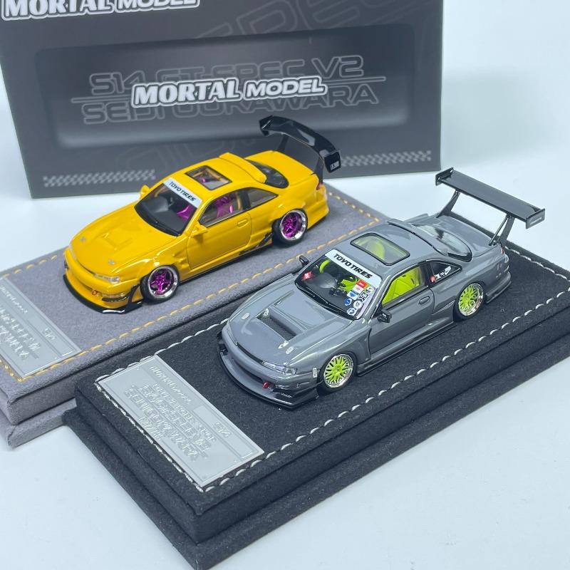 AAYO1 Mortal 1/64 S14 GT-SPEC V1 V2 GTR ER34 URAS 2026 HEC Alloy Car Static Diecast Vehicles Collection Model Car Toy