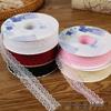 3cm Lace Edge Ribbon for Bouquet & Cake Decor, DIY Bow Streamer - Flower Design 25 & 50 Size