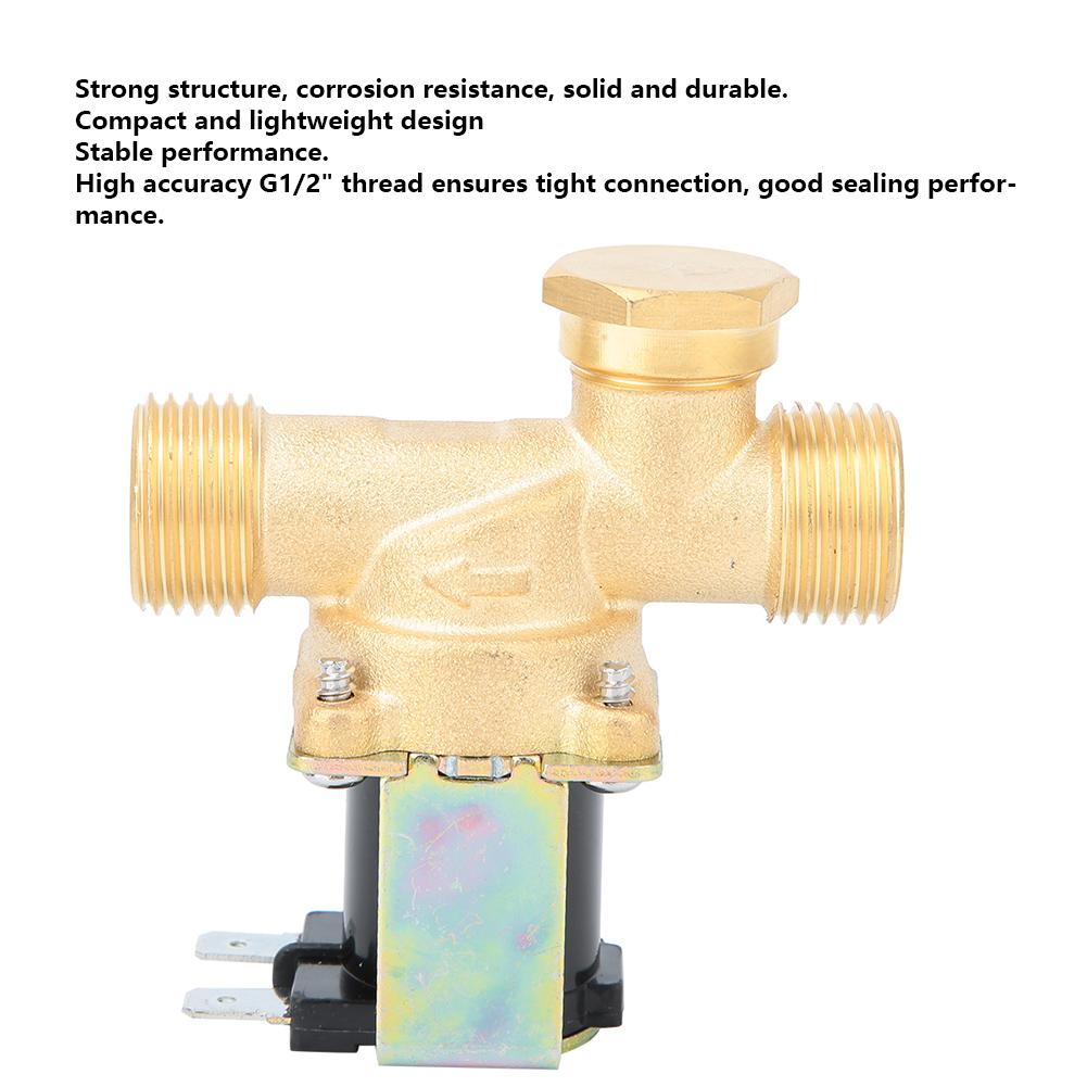 G12" Normálně zavřený mosazný elektromagnetický elektromagnetický ventil vstupní spínač vody (DC 220V)