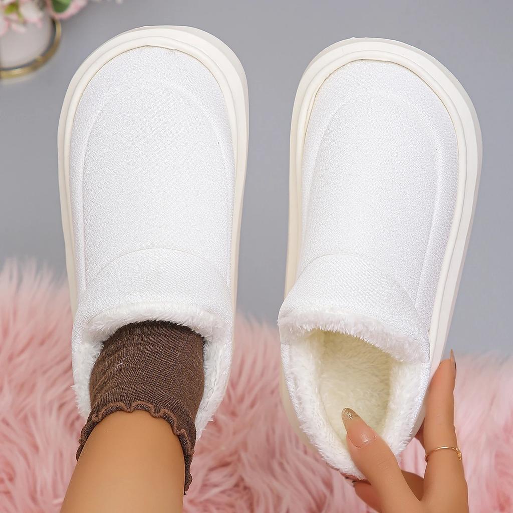 Fashion 2024 New Slip on Comfortable Thick-soled Casual Cold-resistant Women Boots Winter Fashion Round-toe Flat-heeled Warm Snow Boots