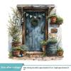 1 Stück Fenster-Landschafts-Druck PVC Flach 2D Selbstklebend Simulation Wandaufkleber Wohnzimmer Wandkunst Dekor