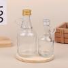 .1Pc 50/100ML Empty Transparent Glass Whiskey Decanter With Gold Silver Aluminum Caps Mini Alcohol Container Liquor Glass Bottle