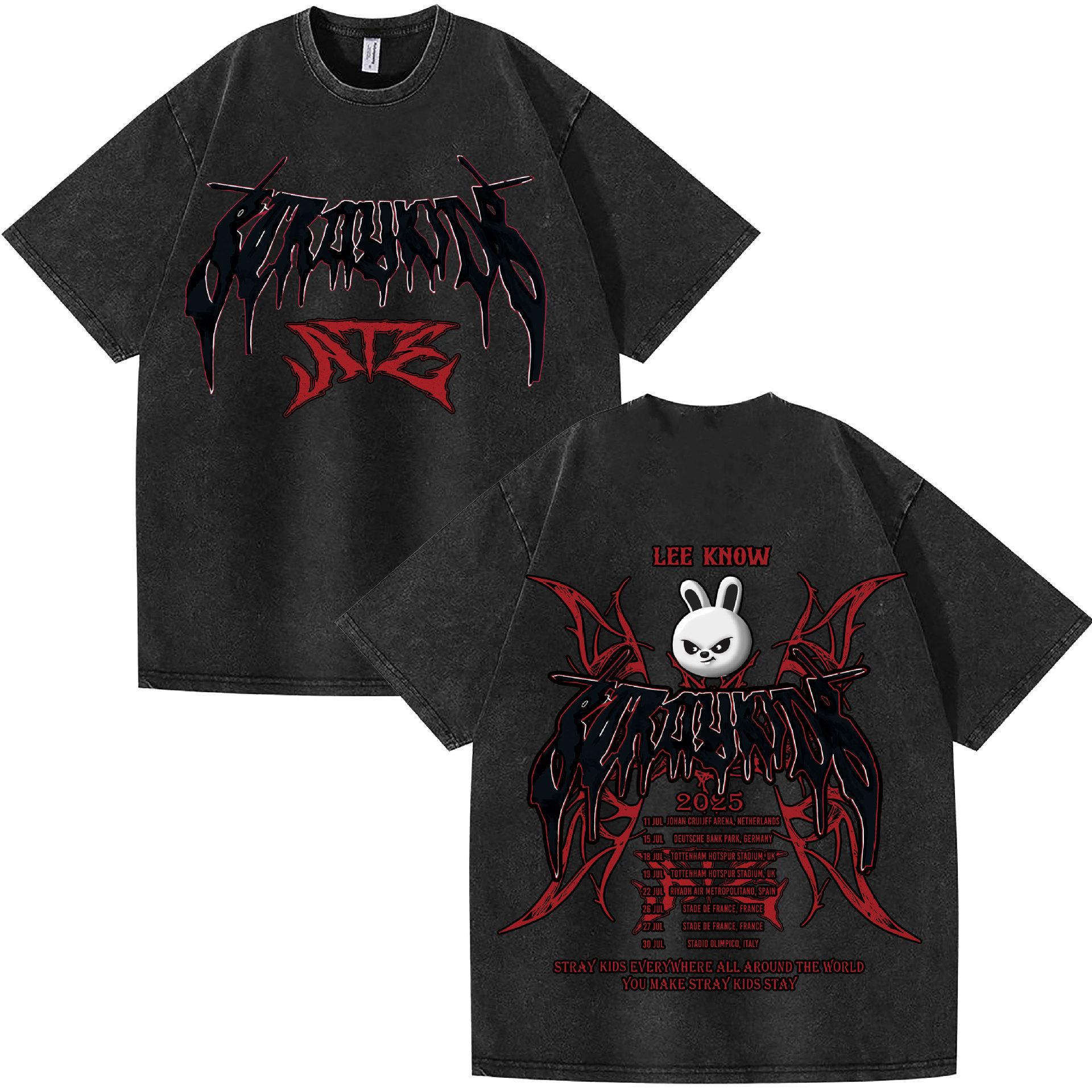 Concert Stray Kids Concert Evil Skzoo Combination Peripheral Print Summer Short Sleeves S