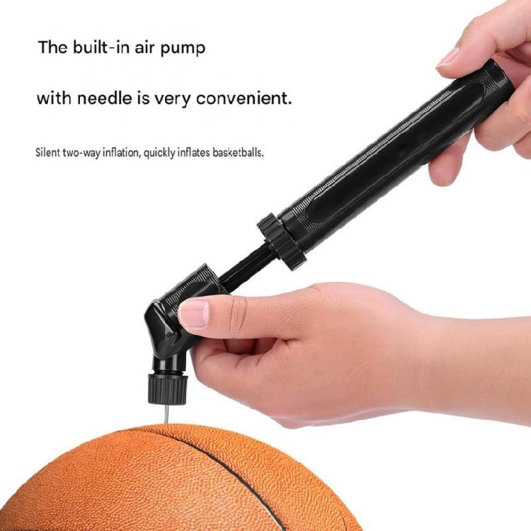 Black Housing Handheld Ball Pump for Daily Basketball Inflation, Manual Hand Inflator with Needle Head for Gym Bag Carry