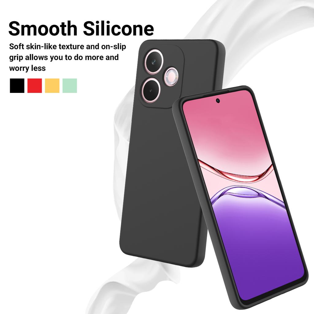 Pro Oppo A5 Pro 4G (Globální) Kryt na telefon z tekutého silikonu se zadním krytem a poutkem na ruku