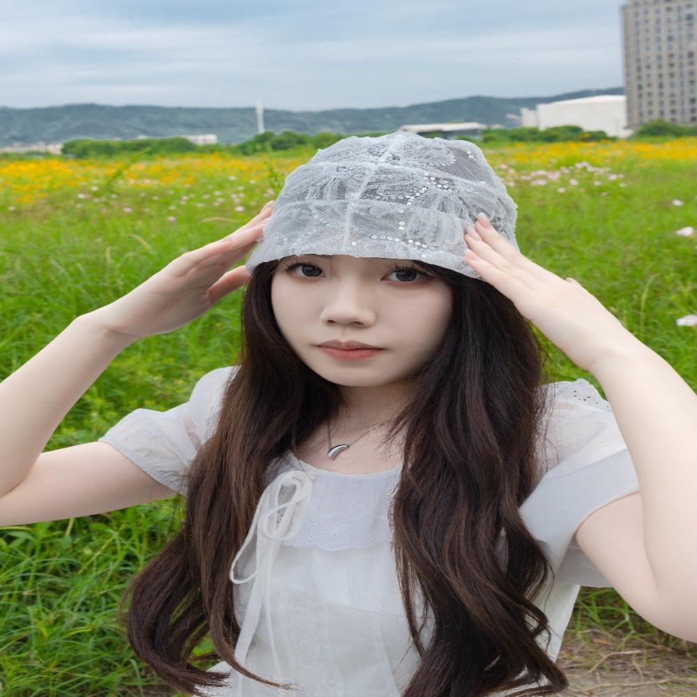 Hollowed Out Rural Style Hat Breathable Baotou Hat Fashionable Bandanas Hair
