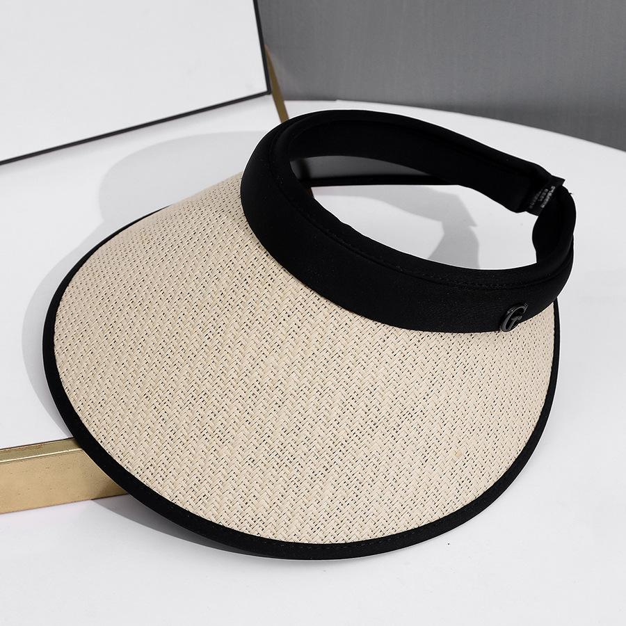 

Versatile Style Hat Straw Woven Simplicity Womens Sunshade Fisherman Hatscaps білий