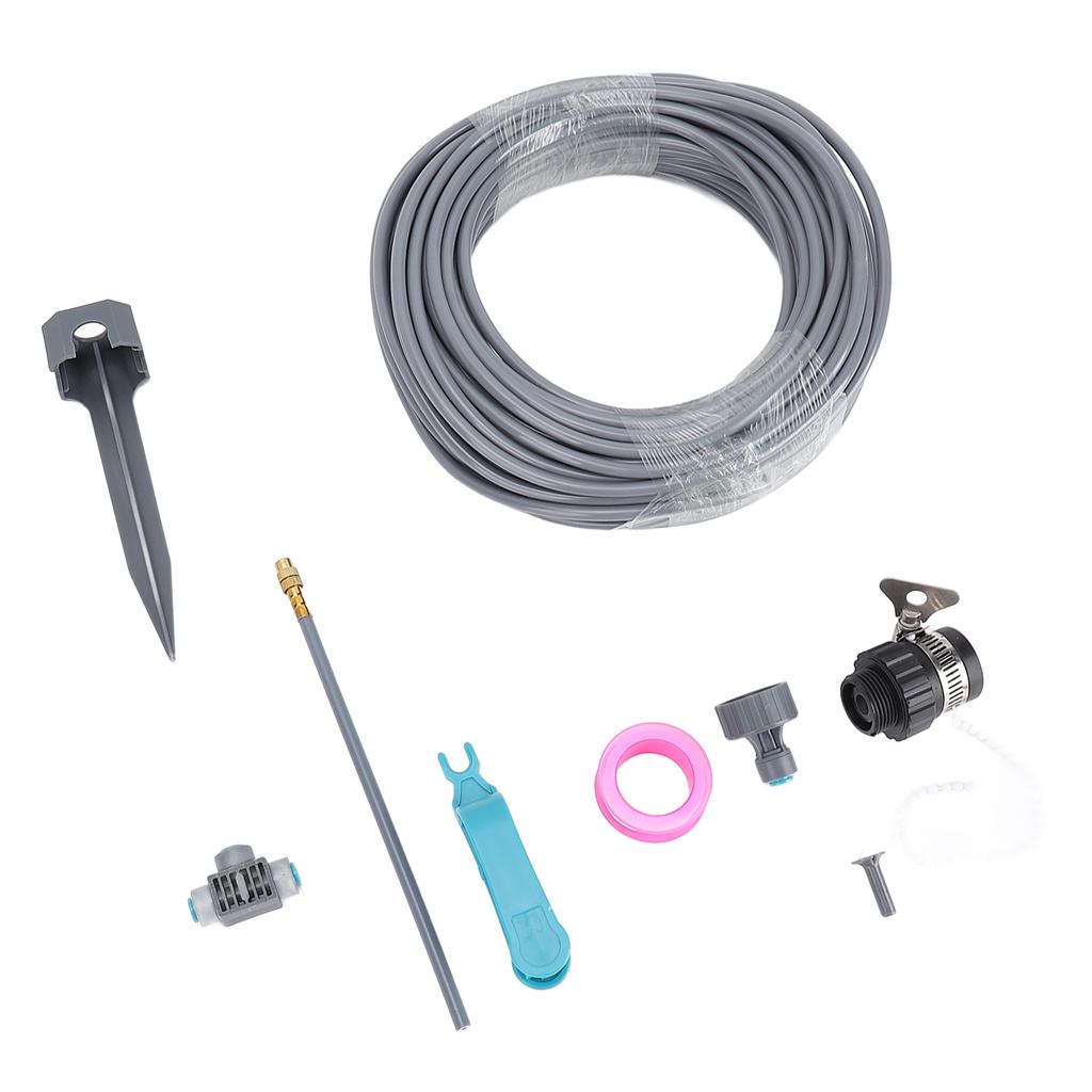 Gartenbewässerungs-Nebelsystem 82FT 4/7 PVC-Schlauch Tropfbewässerung Sprinkler-Set mit Schnellkupplungen für Gewächshaus Pflanze Rasen