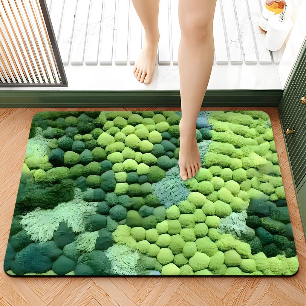 Entrance Entrance Bathroom Moss Carpet Non-slip Bathroom Water-absorbent Foot Mats Diatomite Floor Mats