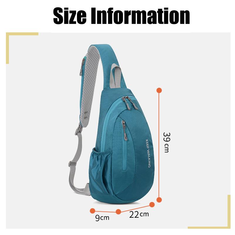 Outdoor Reflective Waterproof Running Shoulder Bag Men'S Crossbody Chest Sports Bag Women'S Hiking Cycling Climbing Backpack